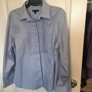 Lands End Oxford Pleated Shirt